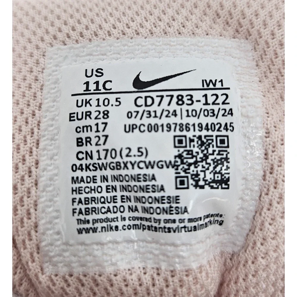 Nike Court Borough Mid 2 Little Kids Size 11C Pink/White CD7783-122 NEW w/o BOX
